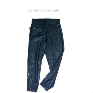 Pam & Gela Leather Joggers sz P